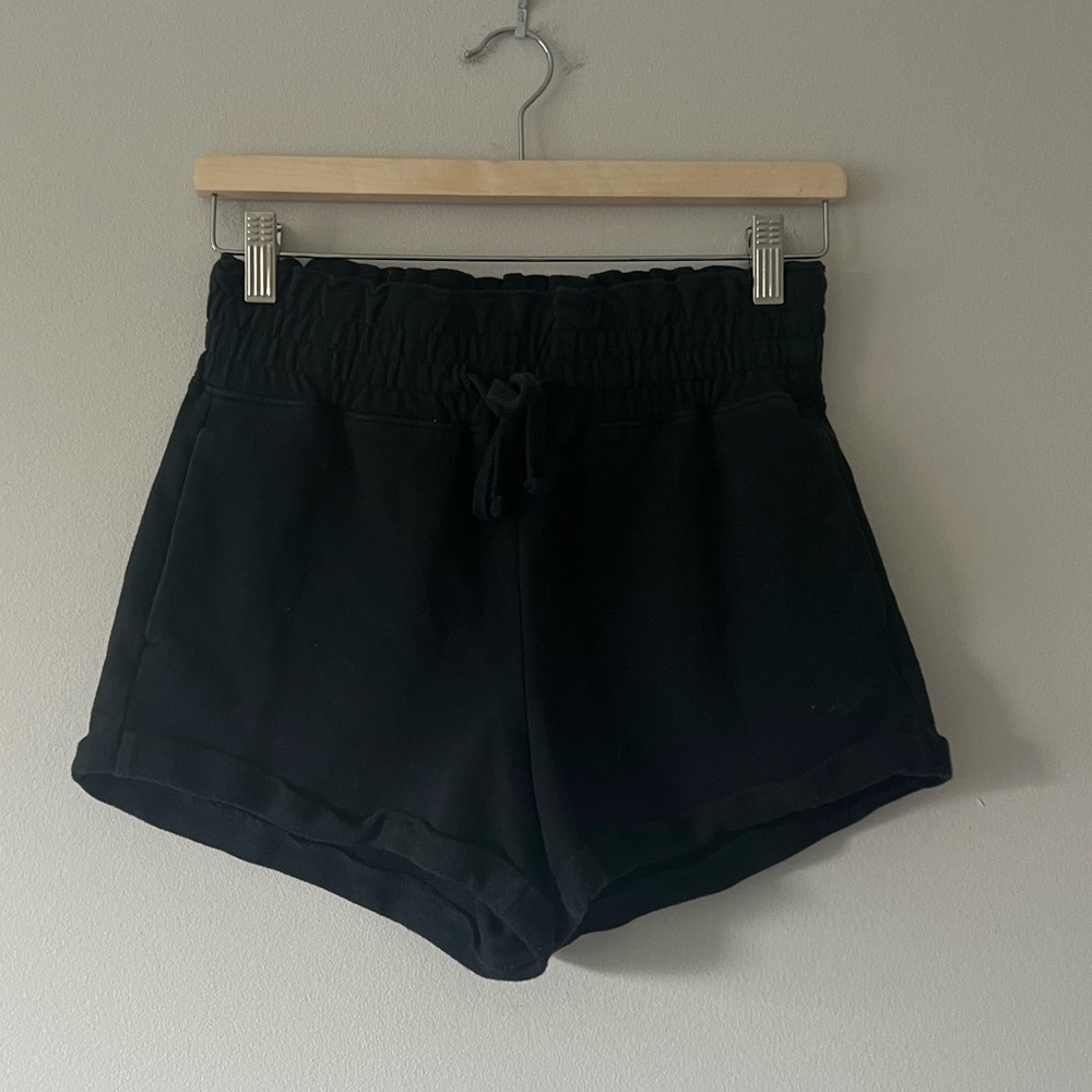 Hollister High-Rise Black Fleece Lounge Shorts Size Small